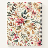  bloemmotief met bessen notitieboek (Achterkant)