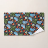 Bloemmotief met Blauwe Morpho Vlinders Bad Handdoek (Handdoek)