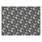 Bloemmotief met Blauwe Morpho Vlinders Tafelkleed (Voorkant (Horizontaal))