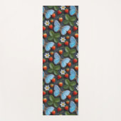 Bloemmotief met Blauwe Morpho Vlinders Yogamat (Voorkant)