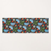 Bloemmotief met Blauwe Morpho Vlinders Yogamat (Voorkant (horizontaal))