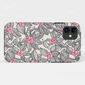 Bloemmotief met cartoon vogels Case-Mate iPhone case (Achterkant (horizontaal))