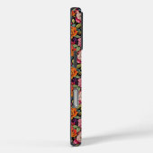 bloemmotief met felle kleuren op zwart Case-Mate iPhone case (Achterkant / Rechts)