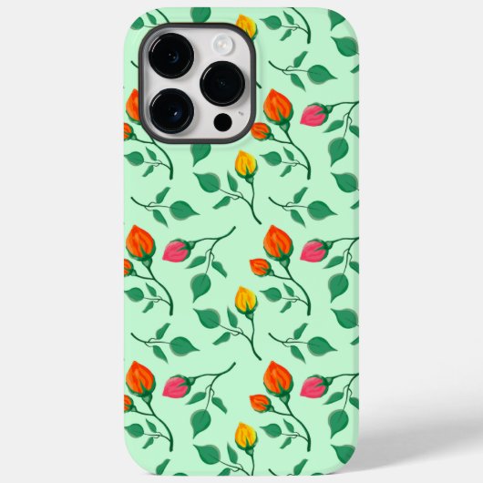 Bloemmotief met gekleurde rozen bloemen  Case-Mate iPhone case (Achterkant)