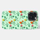 Bloemmotief met gekleurde rozenbloemen iPhone hoesje (Achterkant horizontaal)