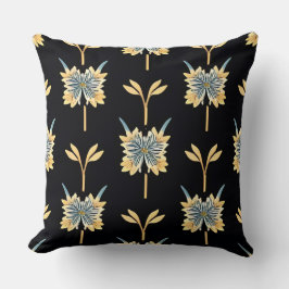 Bloemmotief met gele bloemen kussen