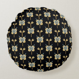 Bloemmotief met gele bloemen rond kussen