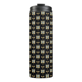 Bloemmotief met gele bloemen thermosbeker