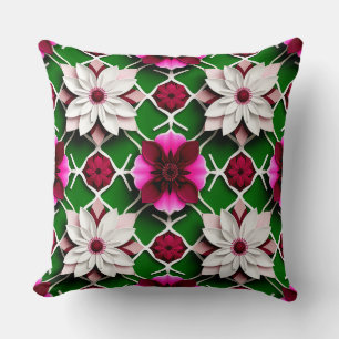 Bloemmotief met kleurrijke bloemen kussen
