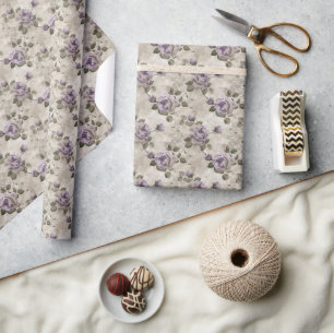  bloemmotief met lavendel Rozen Cadeaupapier