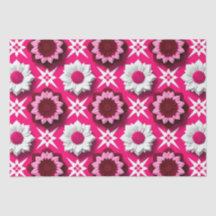 Bloemmotief met levendig roze en witte lotus