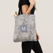 Bloemmotief met Libel Monogram Vintage Tote Bag (Dichtbij)