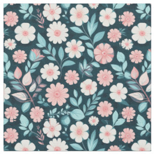 Bloemmotief met pastelbloemen stof