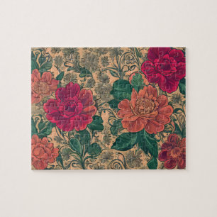 bloemmotief met pastelkleuren legpuzzel
