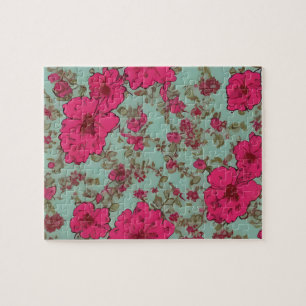 bloemmotief met pastelkleuren legpuzzel