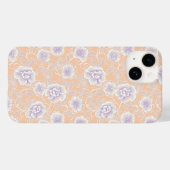 Bloemmotief met perzik- en lavendelkleuren Case-Mate iPhone case (Achterkant (horizontaal))