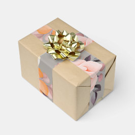 Bloemmotief met roze rode en paarse rozen grosgrain lint