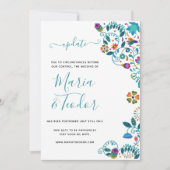 Bloemmotief Mexicaanse Stijl Trouw Update Kaart (Voorkant)