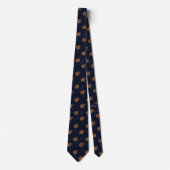  bloemmotief Midnight Blue Coral Stropdas (Voorkant)