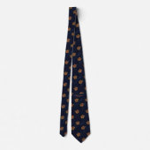  bloemmotief Midnight Blue Coral Stropdas (Achterkant)