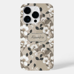 Bloemmotief Modern Minimalistische wilde rozen Case-Mate iPhone 14 Pro Hoesje
