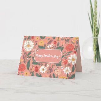 Bloemmotief Moederdagkaart Feestdagen Kaart
