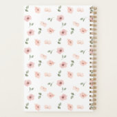 Bloemmotief Monogram Eerste letters Blush Planner (Achterkant)