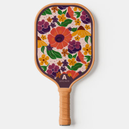 Bloemmotief Monogram Pickleball Paddle