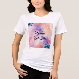 Bloemmotief motivatie T-Shirt