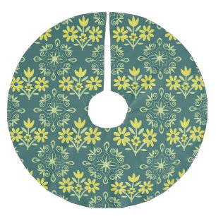 Bloemmotief, naadloos ornament. kerstboom rok