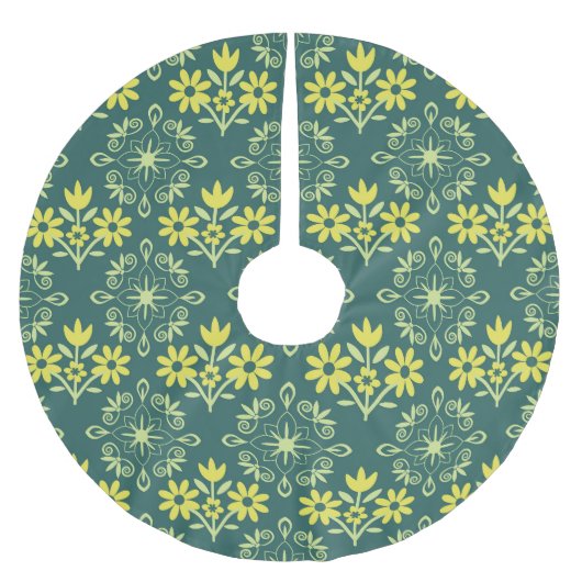 Bloemmotief, naadloos ornament. kerstboom rok (Voorkant)