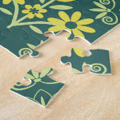 Bloemmotief, naadloos ornament. legpuzzel (Zijkant)