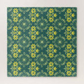 Bloemmotief, naadloos ornament. legpuzzel (Horizontaal)