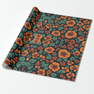 Bloemmotief Nasturtium Bloemen Cadeaupapier