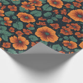 Bloemmotief Nasturtium Bloemen Cadeaupapier (Hoek)