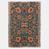 Bloemmotief Nasturtium Bloemen Deken (Voorkant Verticaal)