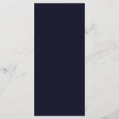 Bloemmotief Navy/Wit Tulp - Ontvangst Menu (Achterkant)