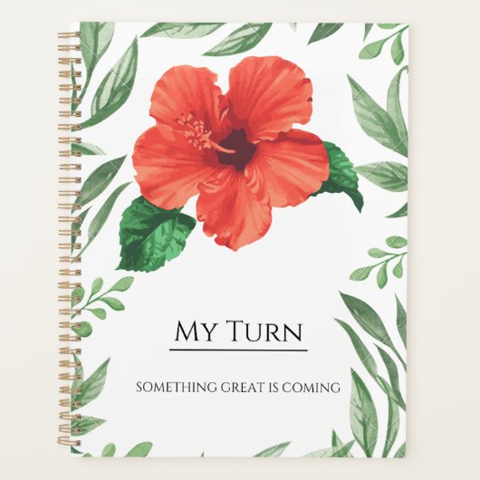 Bloemmotief Notitieboek – Mijn Beurt – Iets (Voorkant)