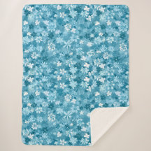 Bloemmotief Oceaanbries Turquoise Botanisch