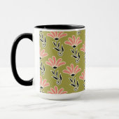 Bloemmotief ontwerp mok (Links)