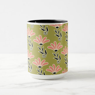 Bloemmotief ontwerp mok