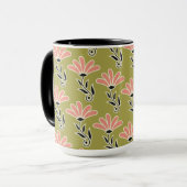 Bloemmotief ontwerp mok (Voorkant links)