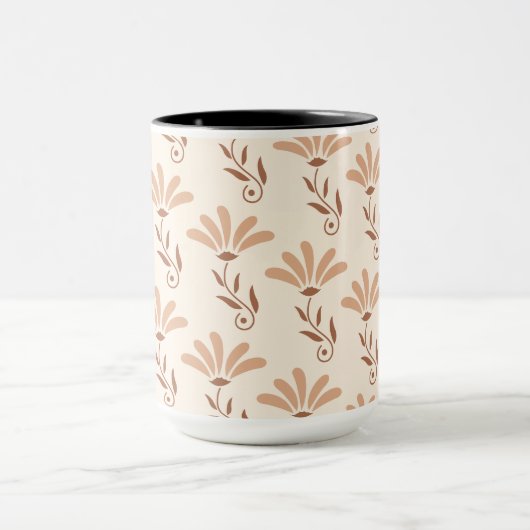 Bloemmotief ontwerp mok (Midden)