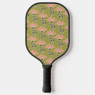 Bloemmotief ontwerp pickleball paddle