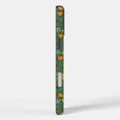 Bloemmotief op een donkergroene achtergrond  Case-Mate iPhone case (Achterkant / Rechts)