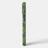 Bloemmotief op een donkergroene achtergrond  Case-Mate iPhone case (Achterkant / Links)