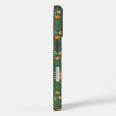 Bloemmotief op een donkergroene achtergrond  Case-Mate iPhone case (Achterkant / Rechts)