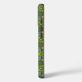 Bloemmotief op een donkergroene achtergrond  Case-Mate iPhone case (Achterkant / Links)