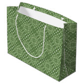 Bloemmotief op groene achtergrond groot cadeauzakje (Achterkant Gekanteld)