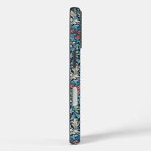 Bloemmotief op groene bladeren blauwe achtergrond Case-Mate iPhone case (Achterkant / Rechts)